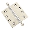 Embassy 4 x 4 Solid Brass Ball Bearing Hinge, Polished Nickel Finish Acorn Tips 4040BBUS14A-1 - alternate 1